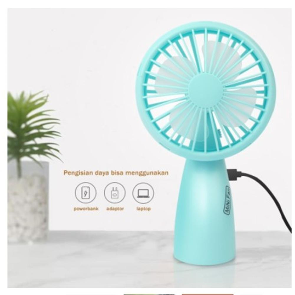Portable Handheld Mini Fan Usb Rechargeable Ultra-quiet Dormitory Student Desk Cooling Fan(Lcd Lighting Fan)_000173