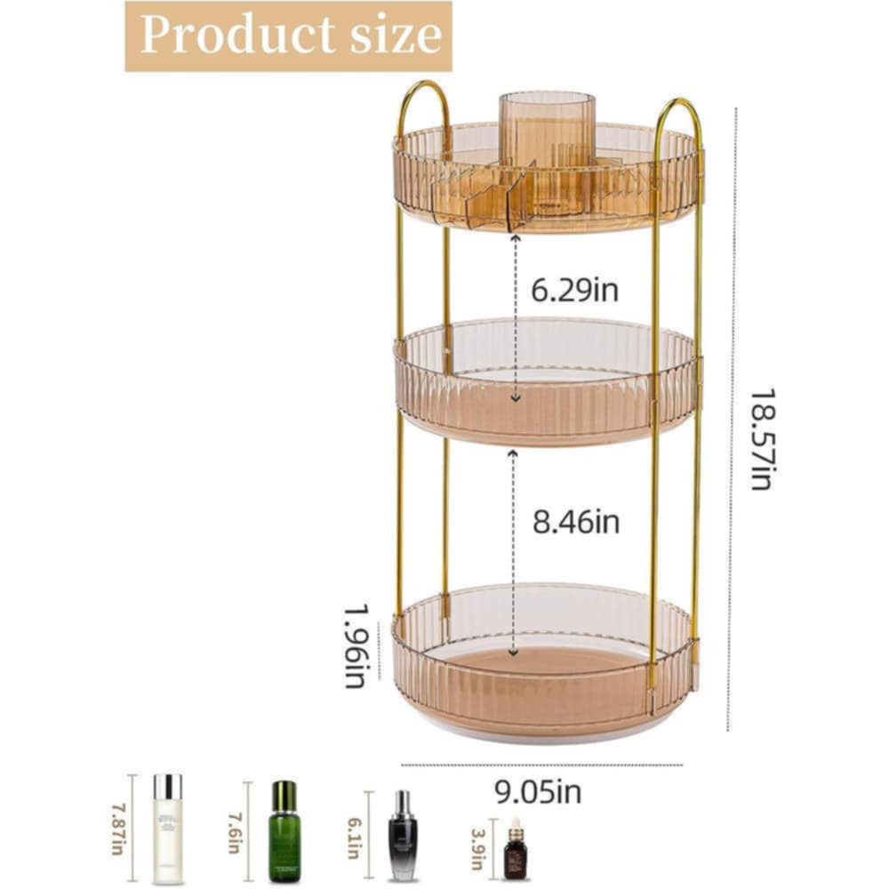 3 Layers Light Luxury Makeup Organizer