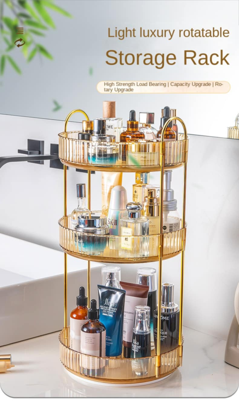 3 Layers Light Luxury Makeup Organizer