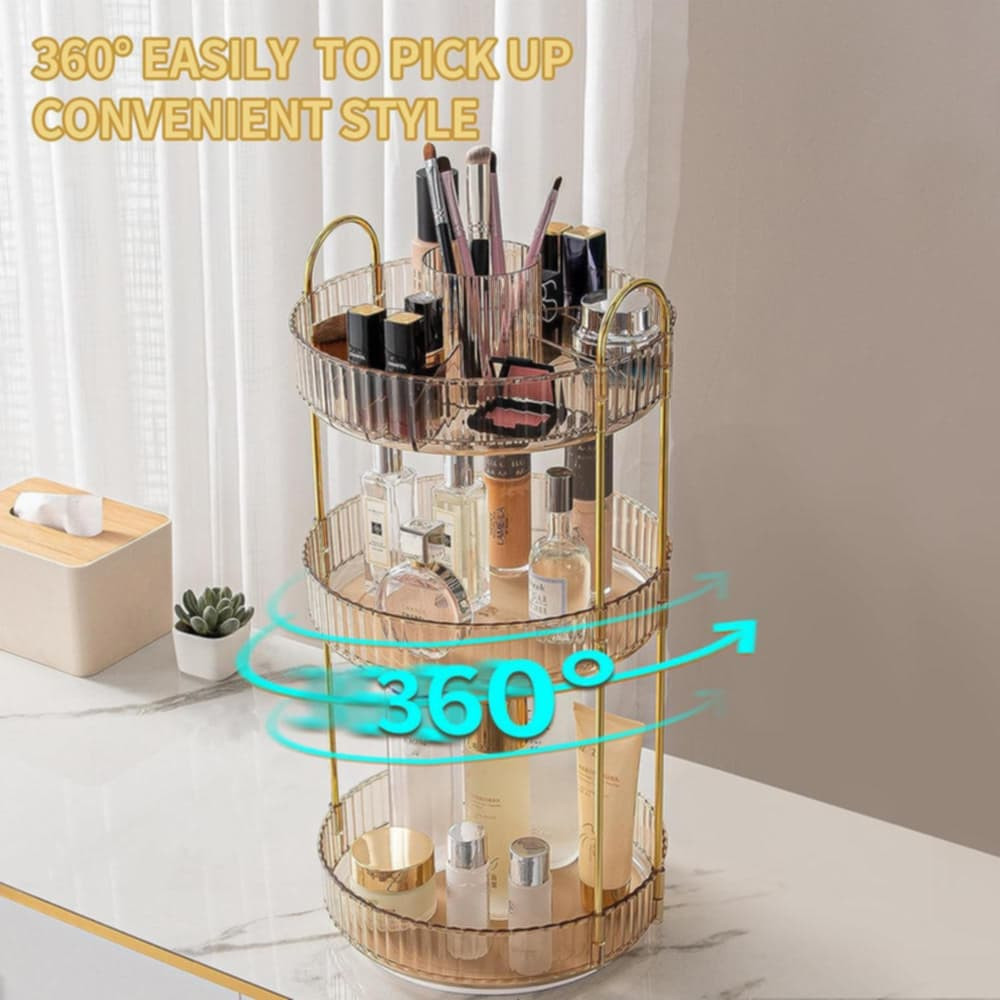 3 Layers Light Luxury Makeup Organizer