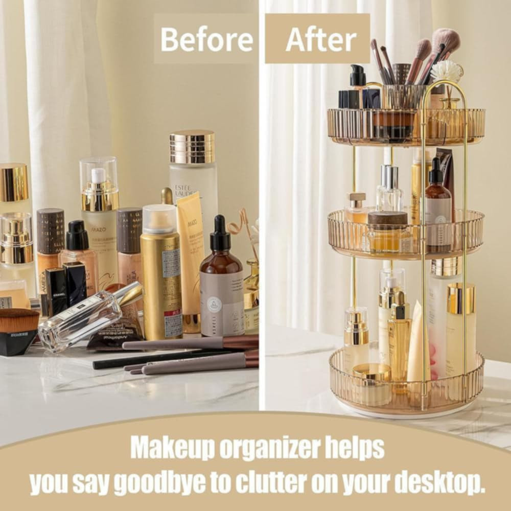 3 Layers Light Luxury Makeup Organizer