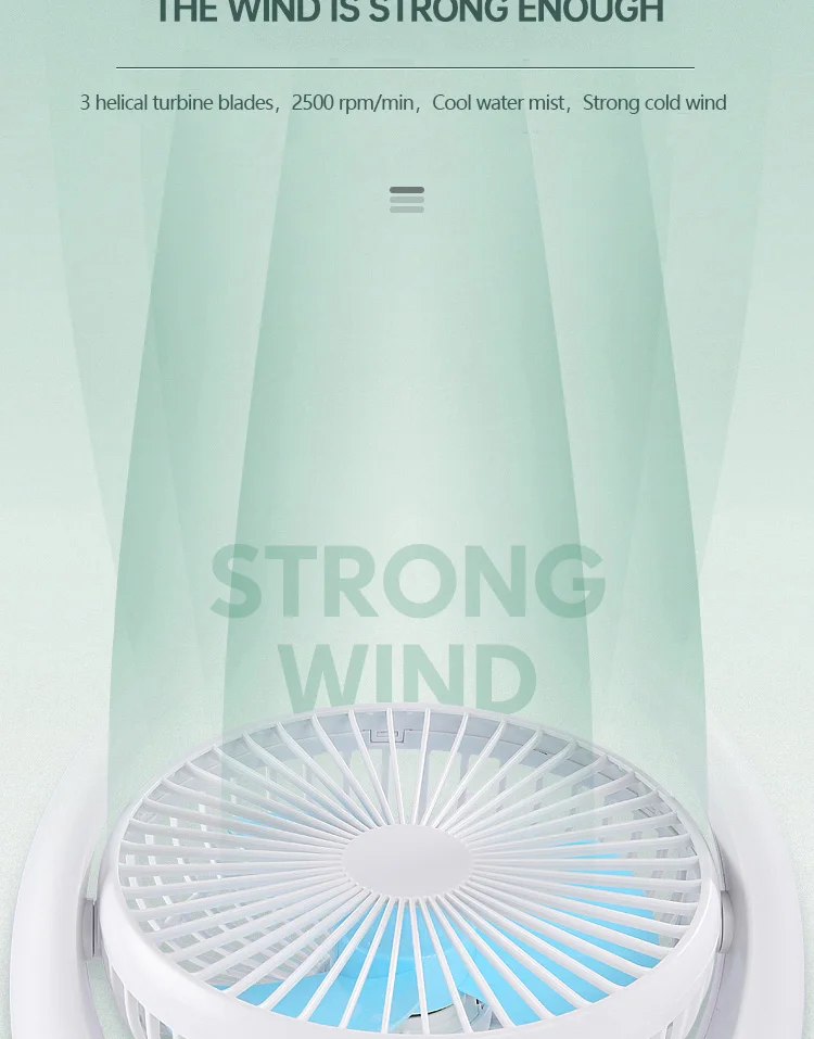 Quiet Cool Mini Portable Desk Fan Usb Rechargeable Home Camping Car Adjustable Portable Fans_000026