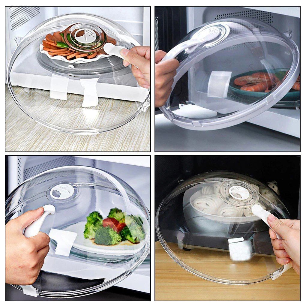 Microwave Oven Dish Cover – Anti-Splash & Heat-Resistant!