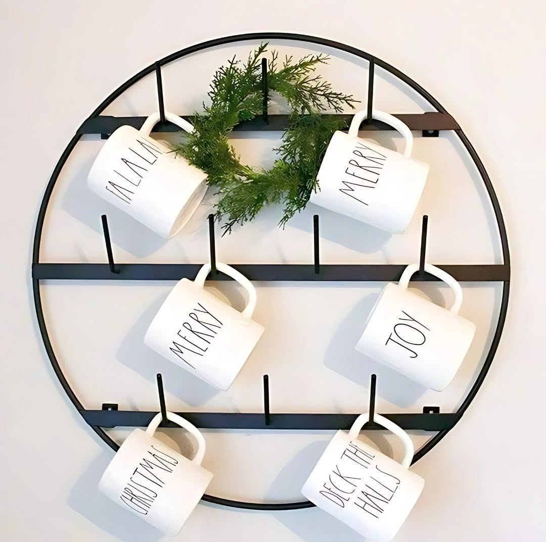 Elegant Round Mug Rack