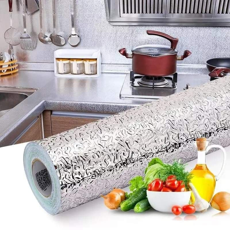 Kitchen Sticker Waterproof Oil Proof Silver