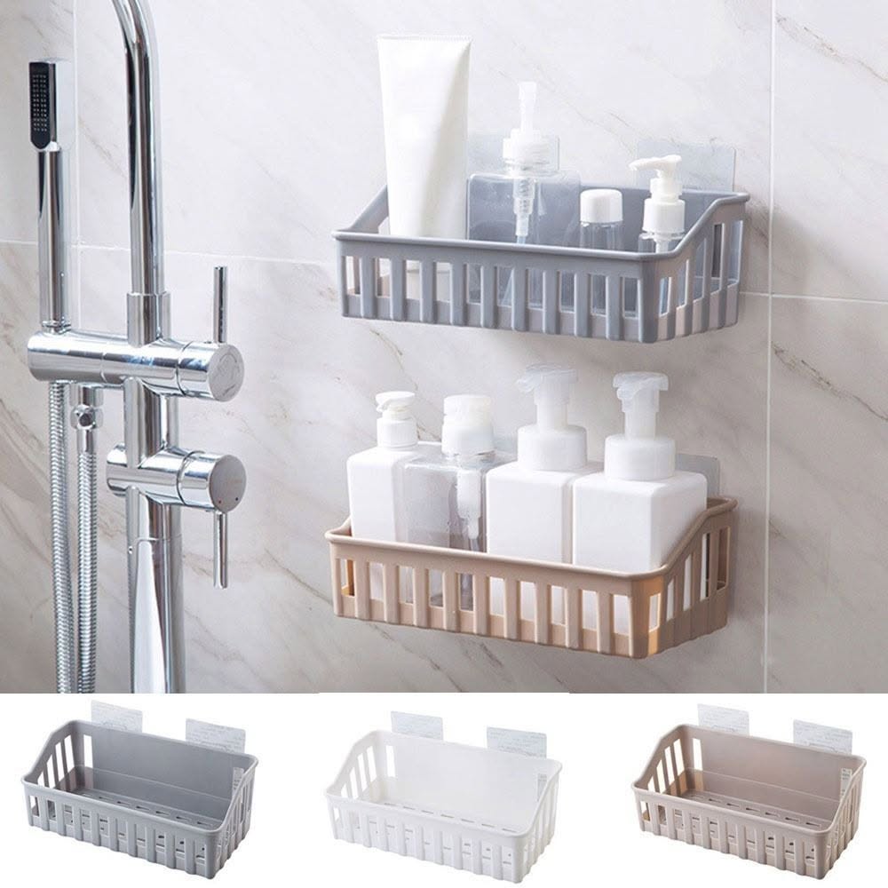 Kitchen Bathroom Wall Storage Shelf Hanging Rack